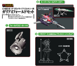 Speaker, Fold Booster & Ranka Lee Figure Set For VF-25G Micheal, Macross Frontier, Bandai, Accessories